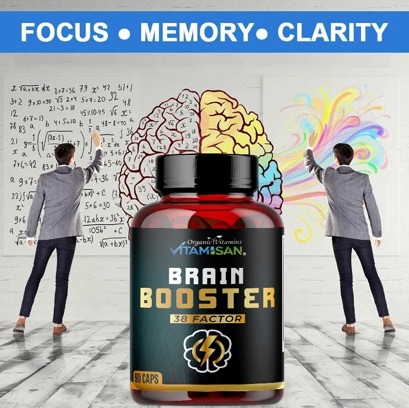 Premium Nootropic Brain Supplement | Energy, Clarity, Mood | Vitamisan 90 Capsules